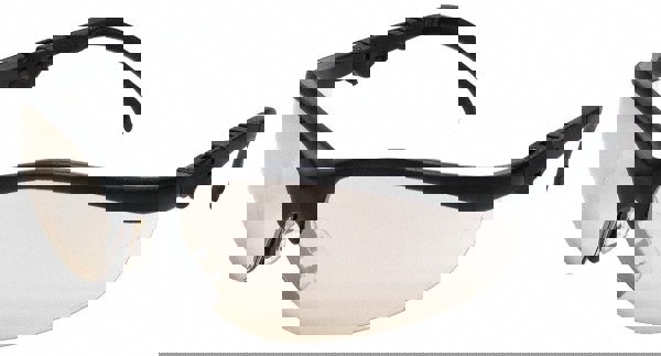 Klondike Plus Safety Glasses, Black Frame, Clear Lens